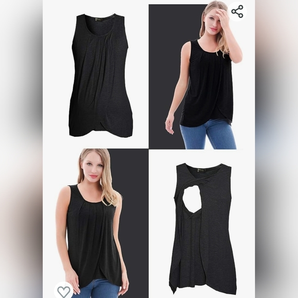 3/$25 Maternity Nursing Tank Top, Dusty Rose - Picture 4 of 5